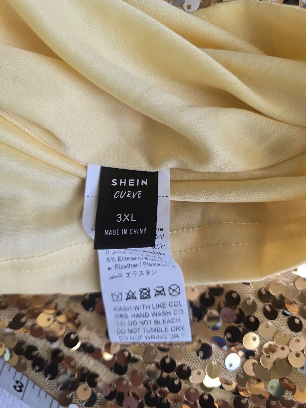SHEIN Curve DeepV Sequin Party Dress Sz 3X